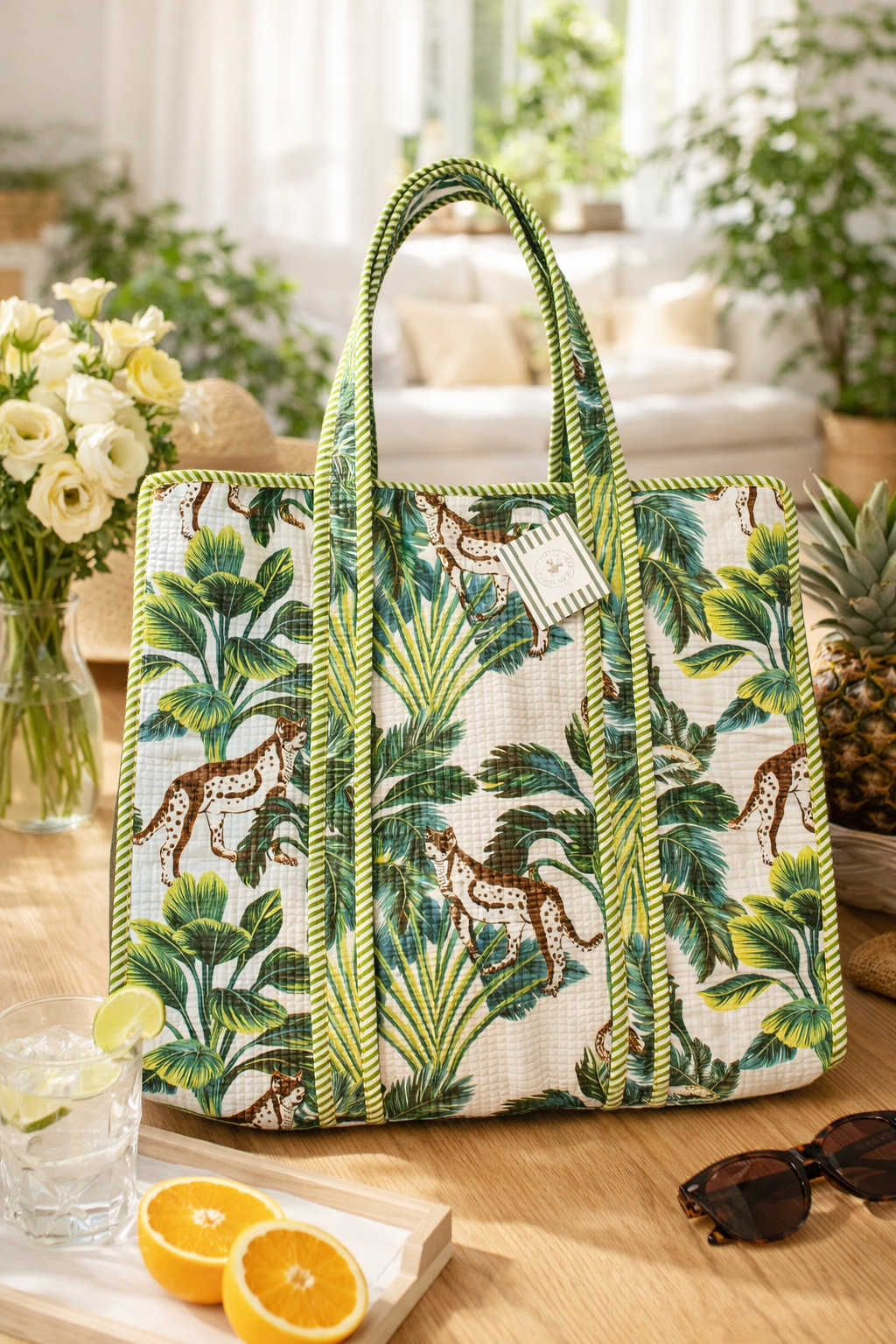 Jawai Jungle Quilted Tote