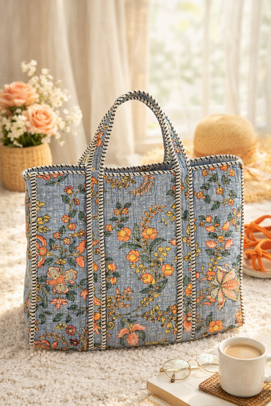 Jaipur Quilted Tote Bag