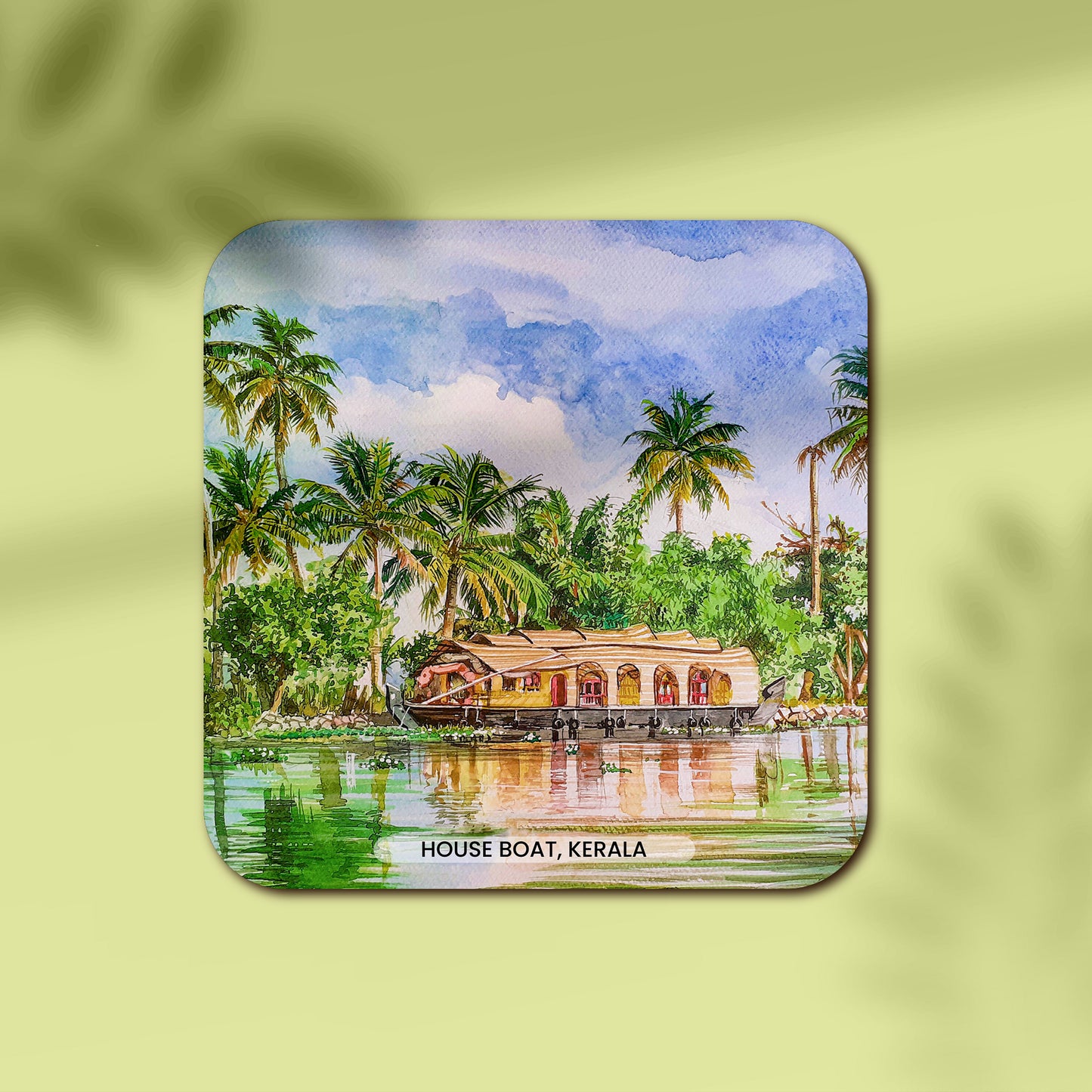 Kerala boat Wooden Coaster