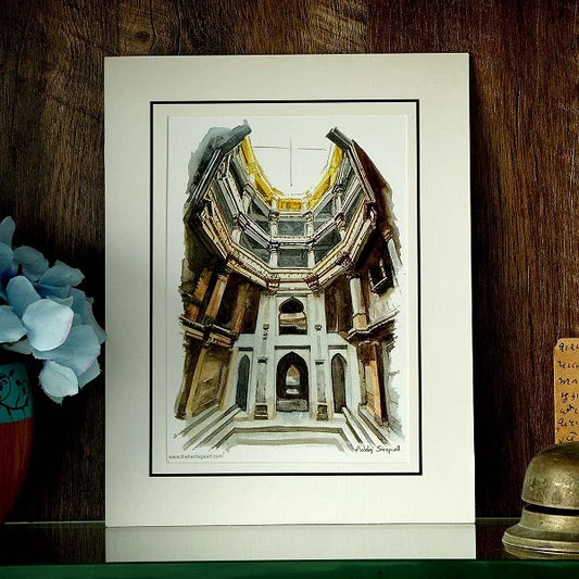 Adalaj Stepwell Art Print