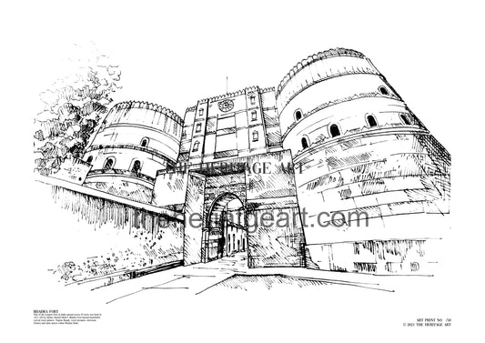 Bhadra Fort Handmade Art Print