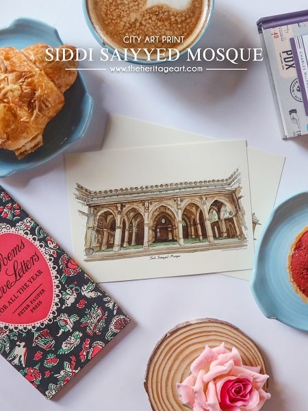 Sidi Saiyyed Mosque Art Print