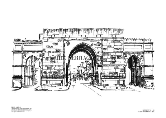 Delhi Darwaja Handmade Art Print