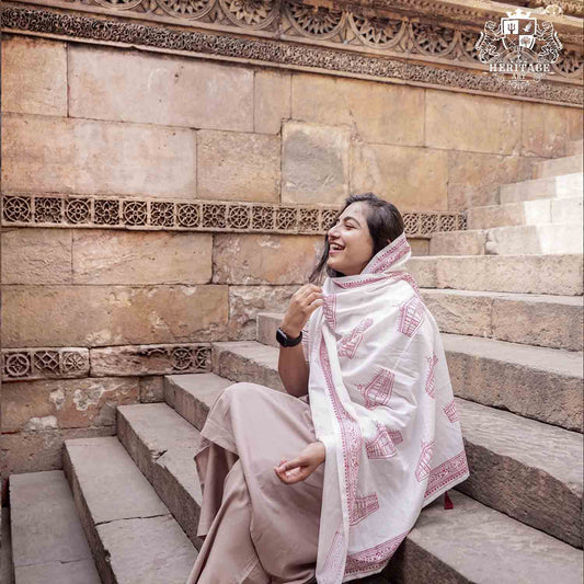 Sarkhej Roza Heritage Khadi Stole