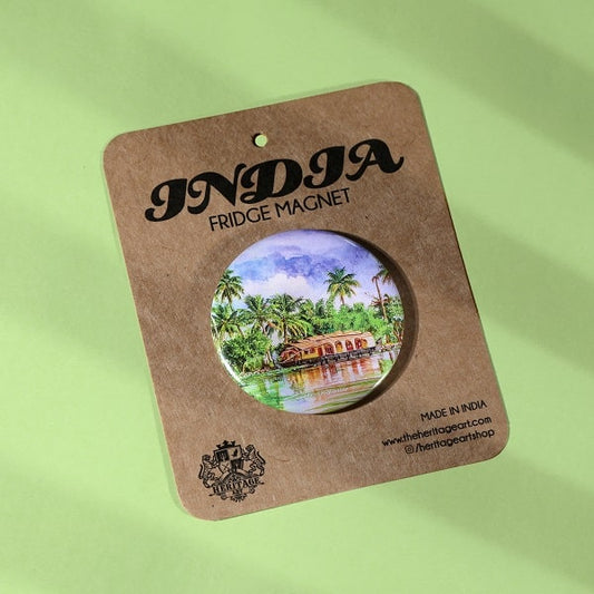 Kerela House Boat Fridge Magnet