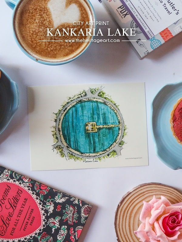 Kankaria Lake Art Print