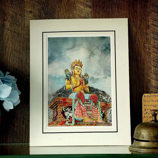 Maitreya Buddha Statue,Ladakh - Art Print