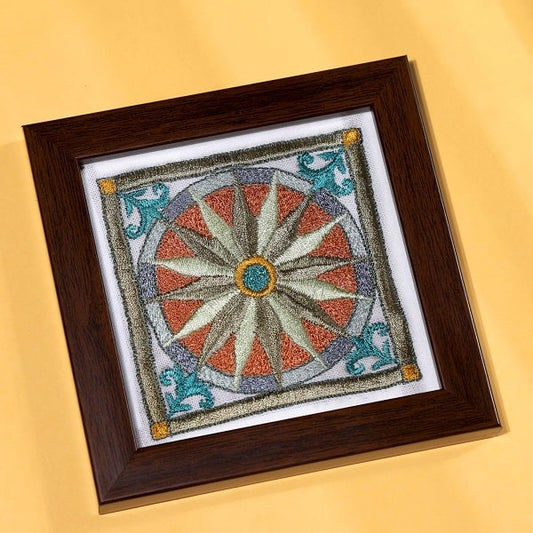 Ahmedabad Motif Embroidery Coaster #1