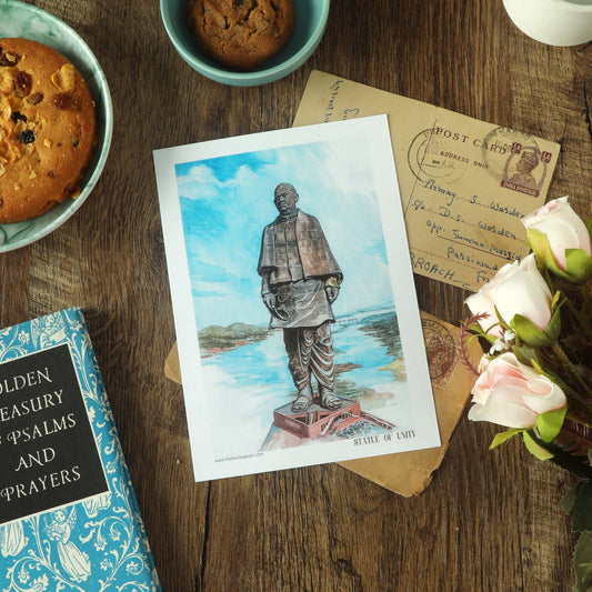 Statue of Unity, Kevadia Art Print (Symbol of Rashtriya Ekta)