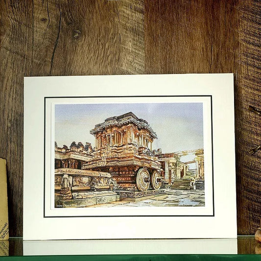 Hampi Stone Chariot Art Print