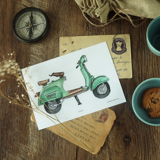 Vintage Scooter Art Print