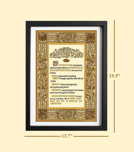 Preamble of Indian Constitution Wall Frame