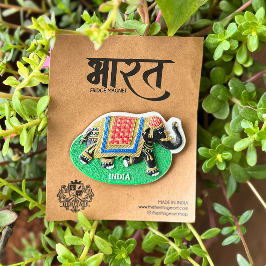 Minakari Elephant Magnet