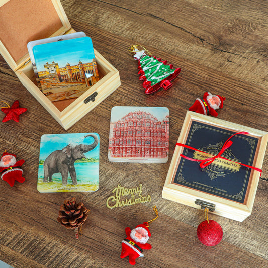 Incredible India Coasters Box (set of 4)