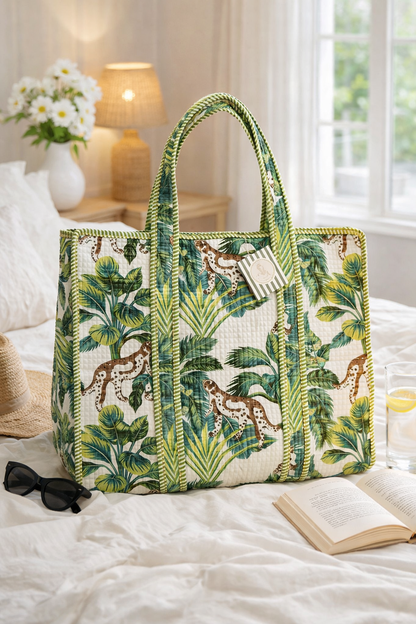 Jawai Jungle Quilted Tote