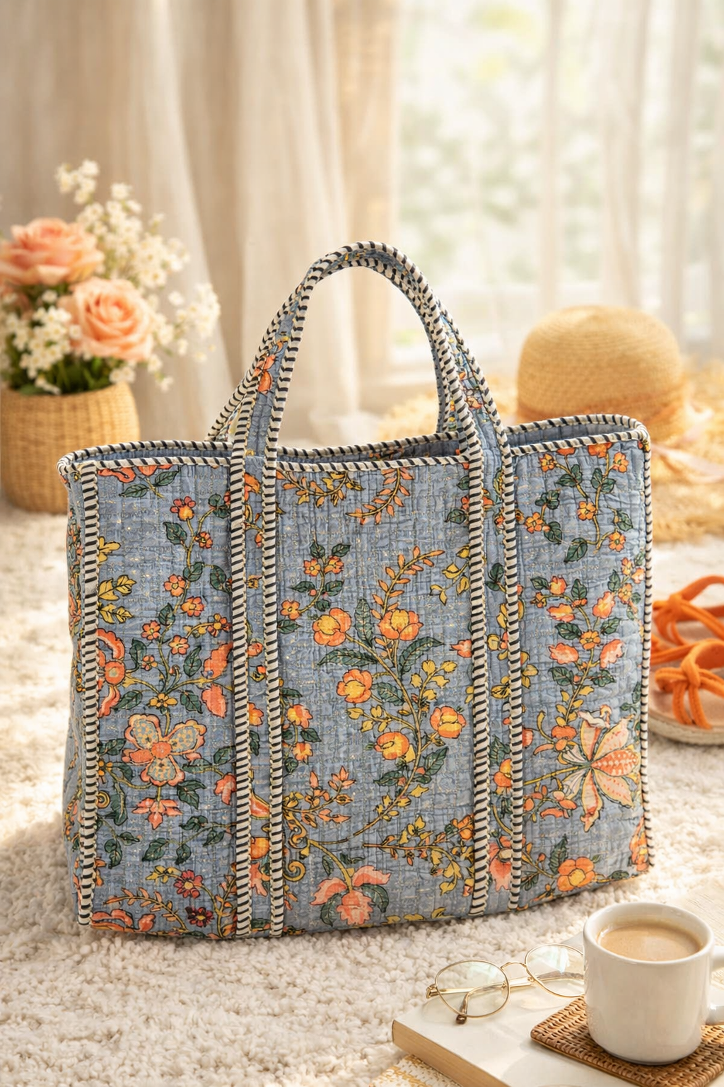 Jaipur Quilted Tote Bag