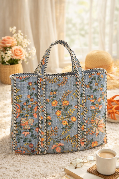 Jaipur Quilted Tote Bag