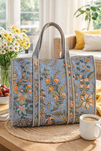 Jaipur Quilted Tote Bag