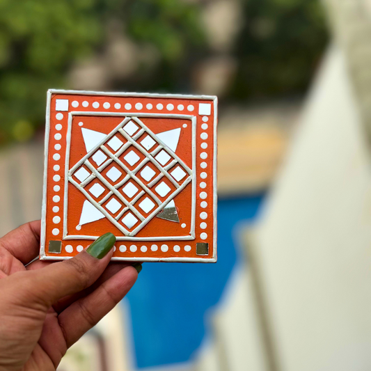 Mud Work Mirror Art Magnet