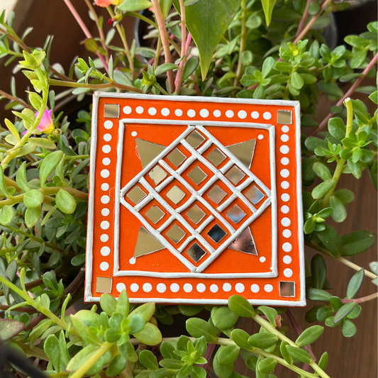 Mud Work Mirror Art Magnet