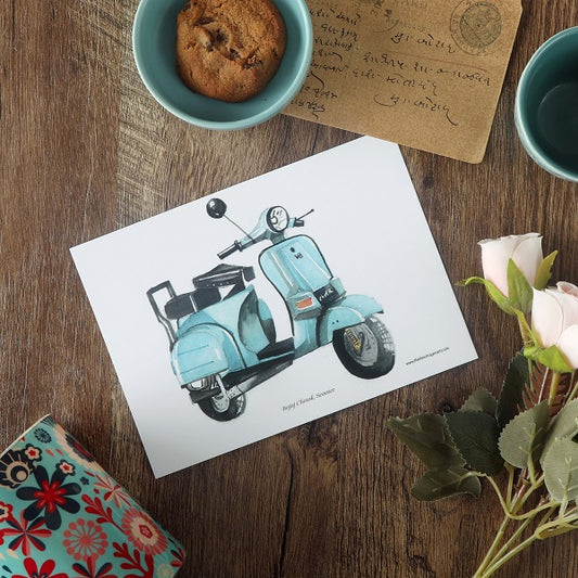 Chetak Scooter Art Print