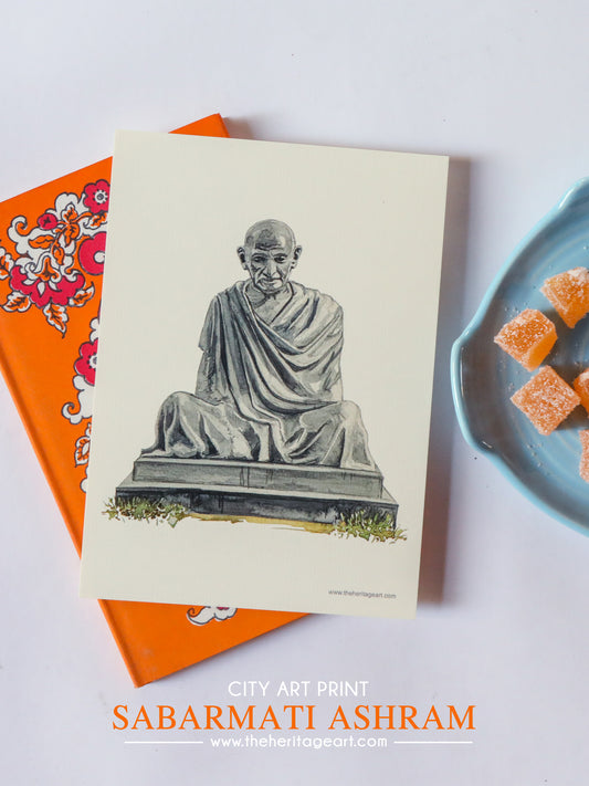 Gandhi Statue Art print