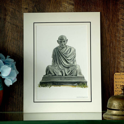 Gandhi Statue Art print