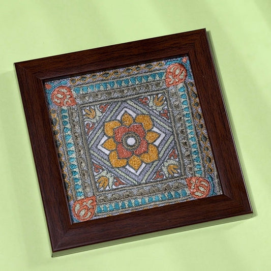 Rani ki Vav Motif Embroidery Coaster #1