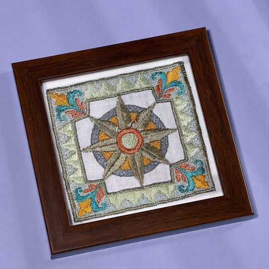 Ahmedabad Motif Embroidery Coaster #3