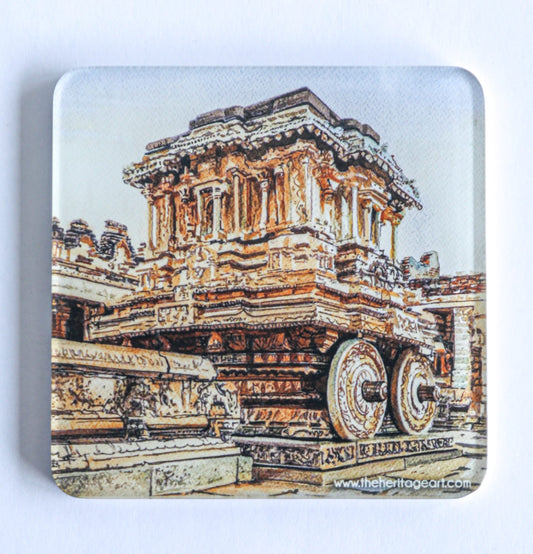 Stone Chariot Hampi Acrylic Coaster