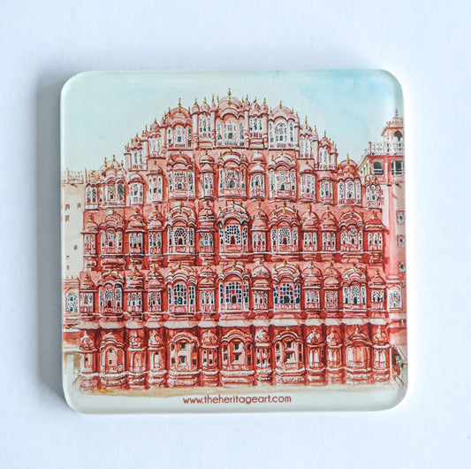 Hawa Mahal – The Pride Of Pink City Acrylic Coaster