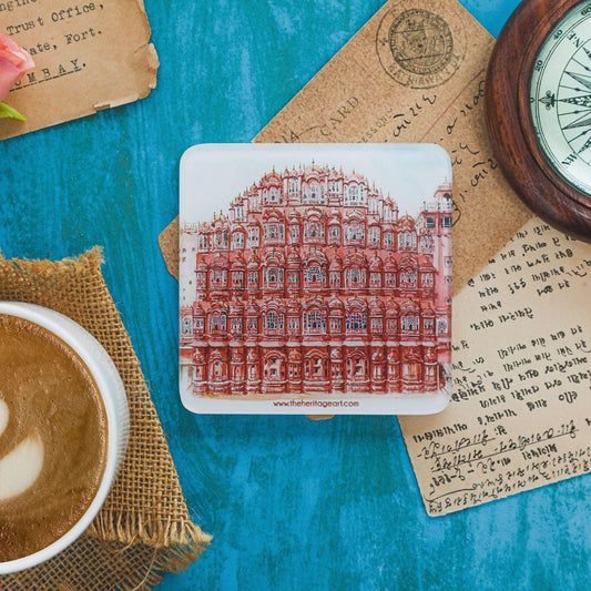 Hawa Mahal – The Pride Of Pink City Acrylic Coaster