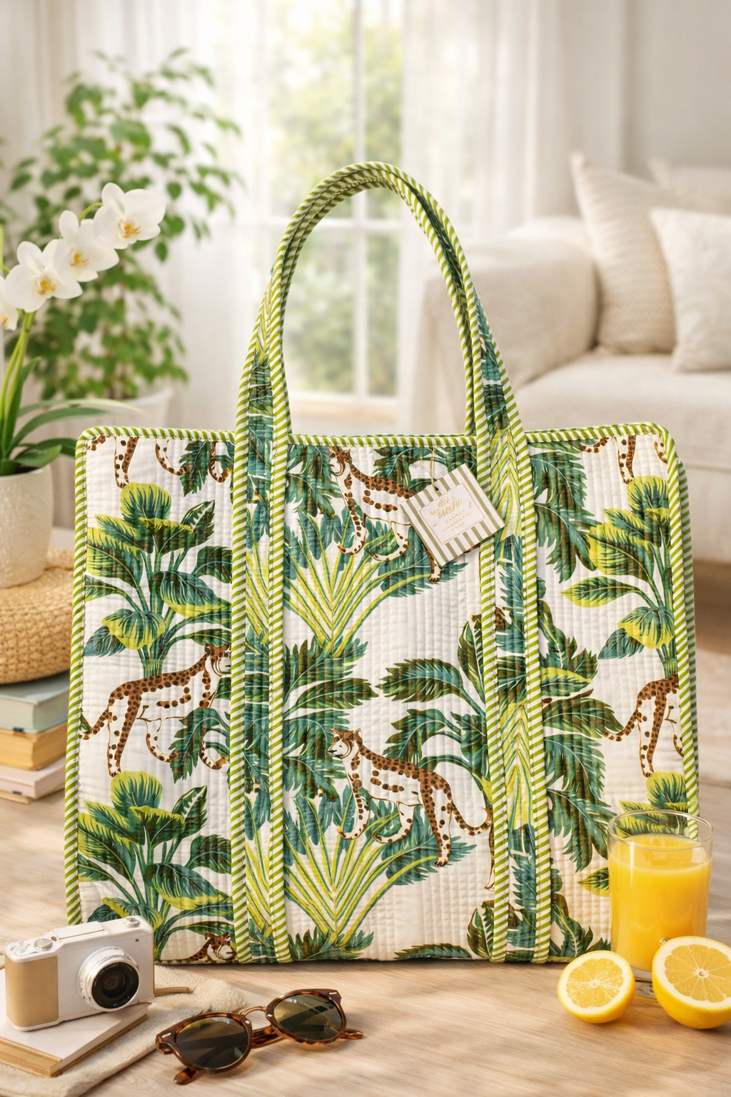 Jawai Jungle Quilted Tote