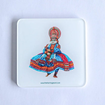 The Classical Kathakali, Kerala Acrylic Coaster