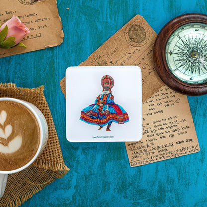 The Classical Kathakali, Kerala Acrylic Coaster