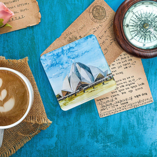 Lotus Temple, Delhi Acrylic Coaster