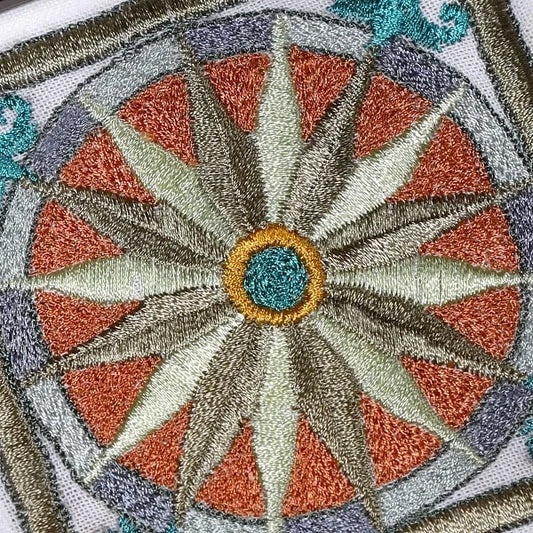 Ahmedabad Motif Embroidery Coaster #1