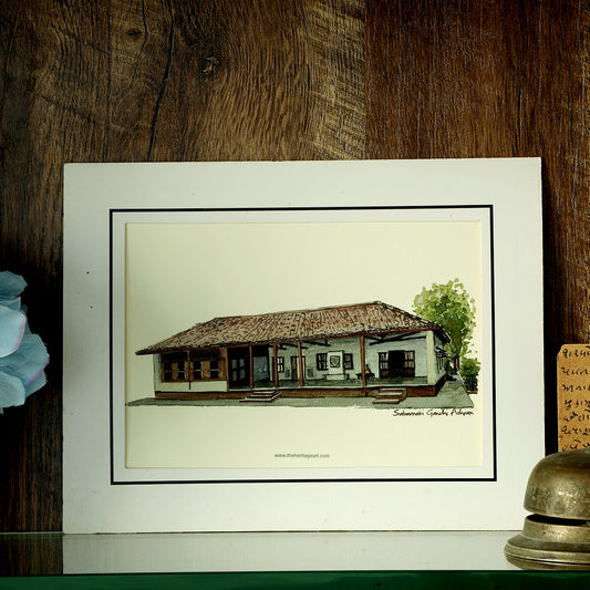 Gandhi Ashram Art Print