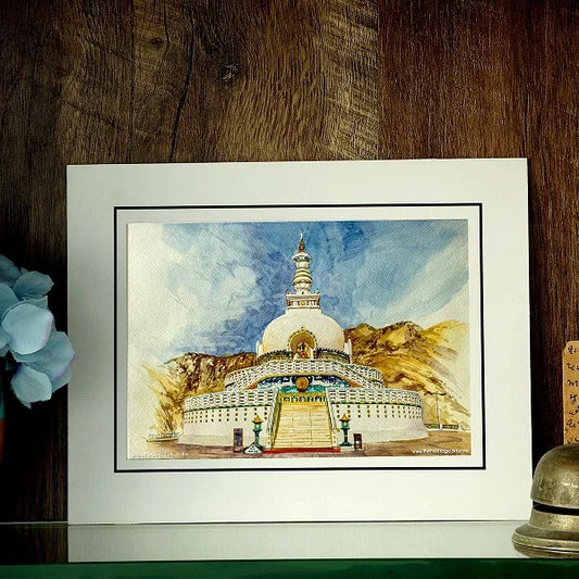 Shanti Stupa, Ladakh - Art Print