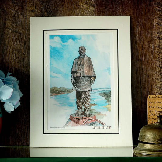 Statue of Unity, Kevadia Art Print (Symbol of Rashtriya Ekta)