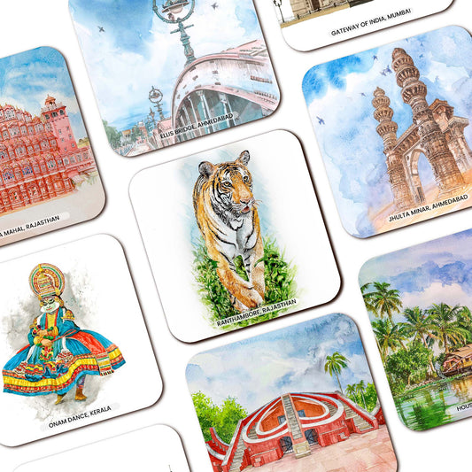 Tiger Rajasthan Wooden Coaster