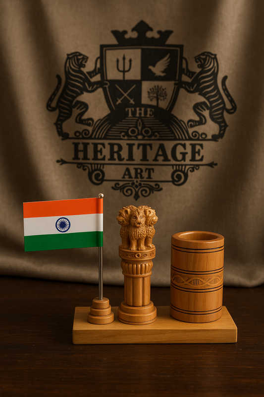 Wooden India Desk Set