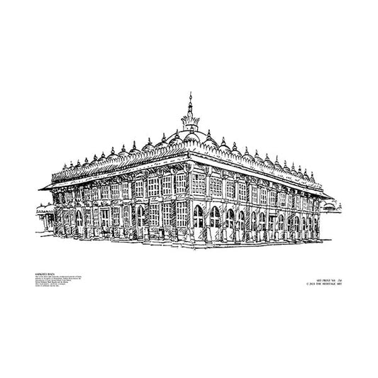 Sarkhej Roza Handmade Art Print - A3, No Frame