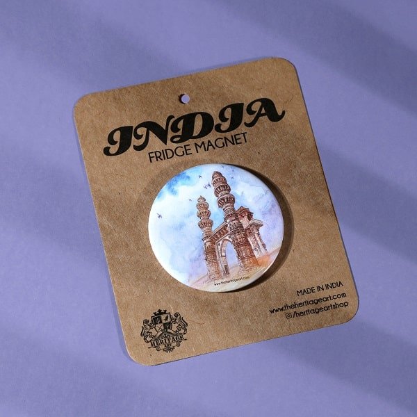 The Mysterious Jhulta Minara Fridge Magnet